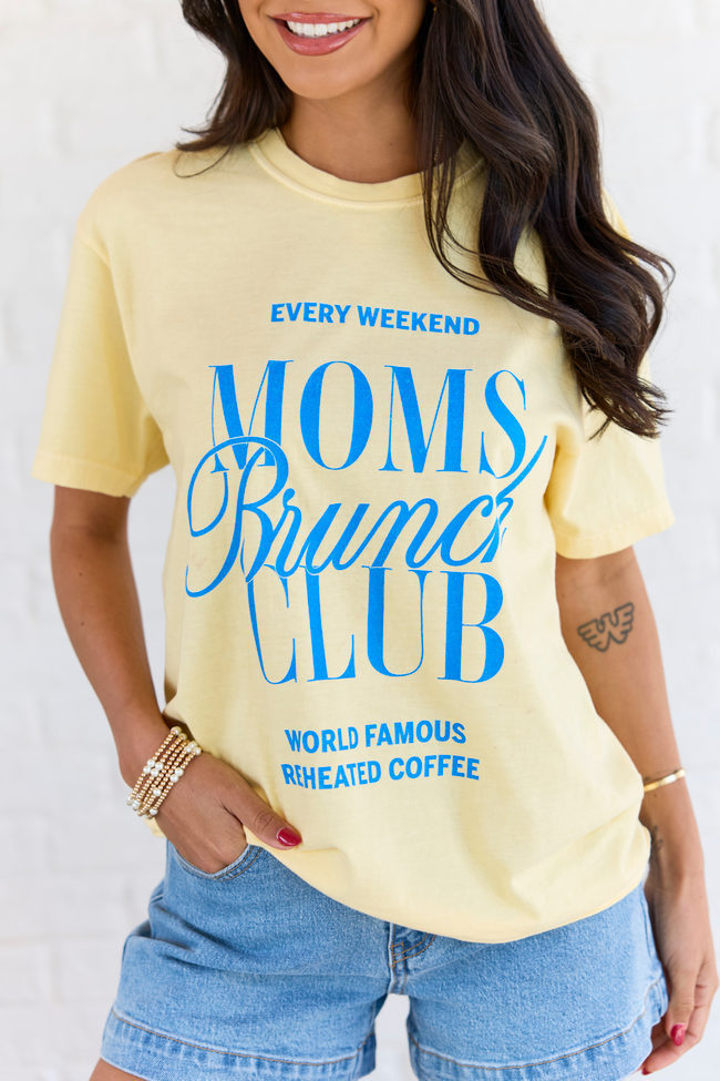 Moms Brunch Club Yellow Comfort Colors Graphic Tee