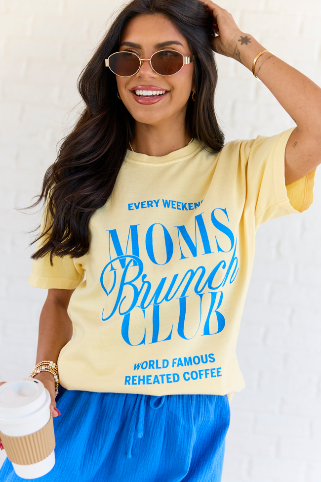 Moms Brunch Club Yellow Comfort Colors Graphic Tee