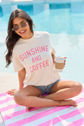Sunshine And Coffee Ivory Comfort Colors Graphic Tee