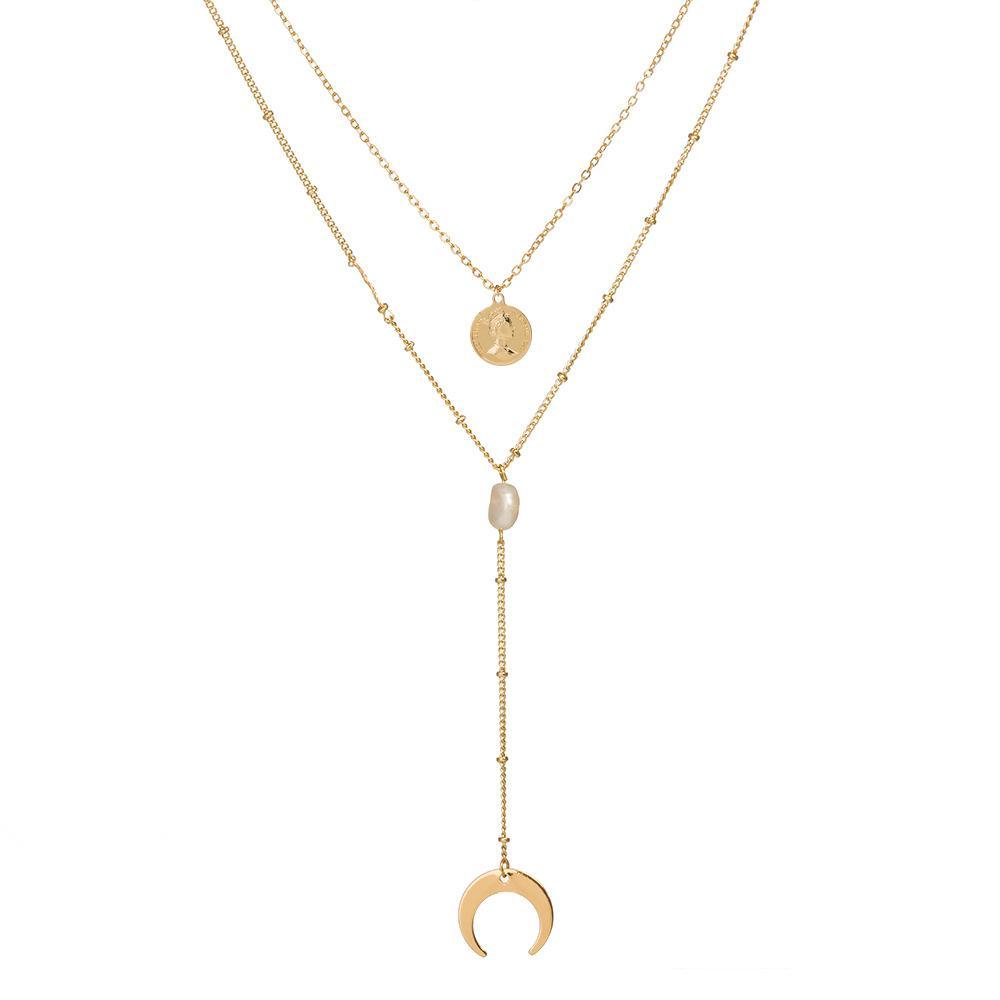 Celestial Coin Layered Necklace
