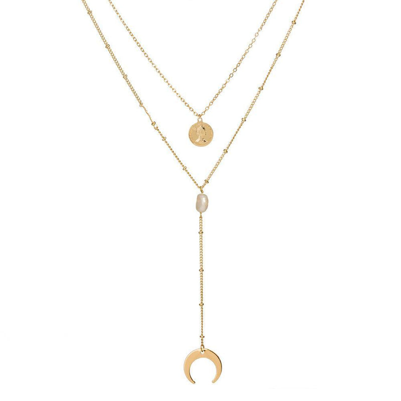 Celestial Coin Layered Necklace