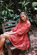 Solace Eyelet Ruffle Mini Dress