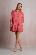 Solace Eyelet Ruffle Mini Dress