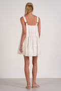 Vaura White Tiered Mini Dress