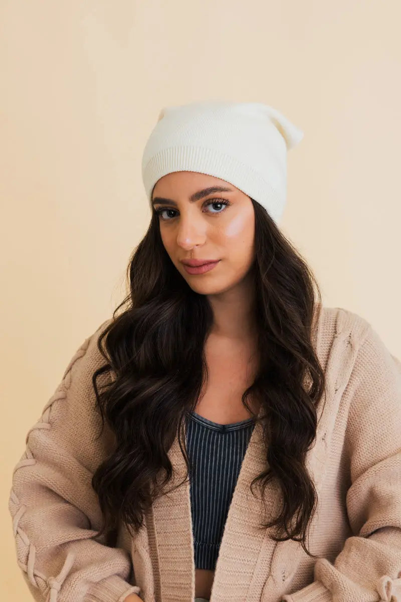 Women's Chunky Knit Slouchy Beanie