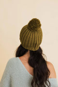 Women's Chunky Cable Knit Pom Pom Beanie