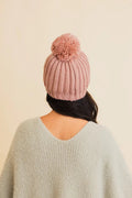 Women's Chunky Cable Knit Pom Pom Beanie