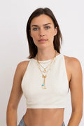 Boho Layered Seashell Charm Necklace