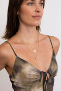 Gold Layered Crescent Moon Necklace