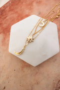 Celestial Layered Moon & Star Necklace