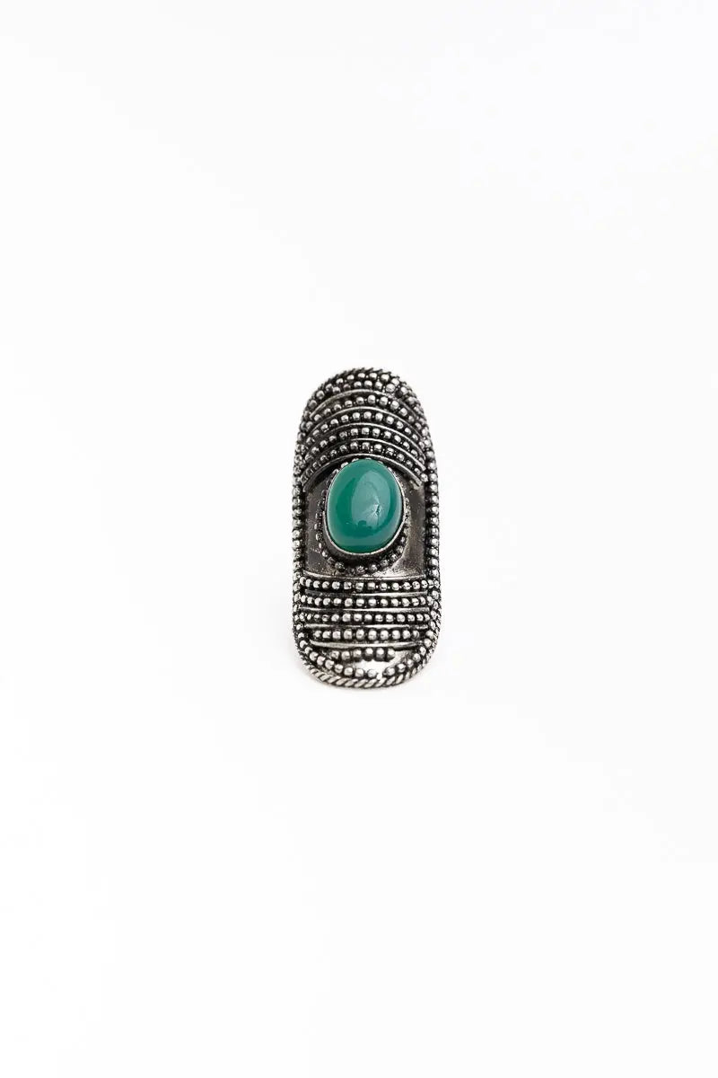 Vintage Boho Turquoise-Style Statement Ring