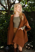 Women's Cozy Hooded Ruana Poncho
