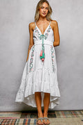 POL Tassel Tie Midi Dress