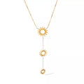 Solana Sunburst Lariat Necklace