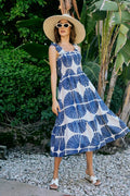 SO ME Abstract Print Midi Dress