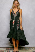 POL Tassel Tie Midi Dress