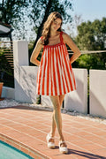SO ME Stripe Lined Mini Dress