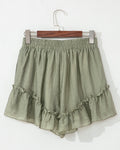 Dahlia Tie Waist Ruffle Hem Shorts
