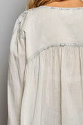 POL Embroidered Button Front Shirt