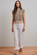 SO ME Ruffled Bottom Mid Rise Jeans
