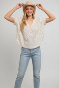 BiBi Ivory Bloom Blouse