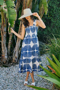 SO ME Abstract Print Midi Dress
