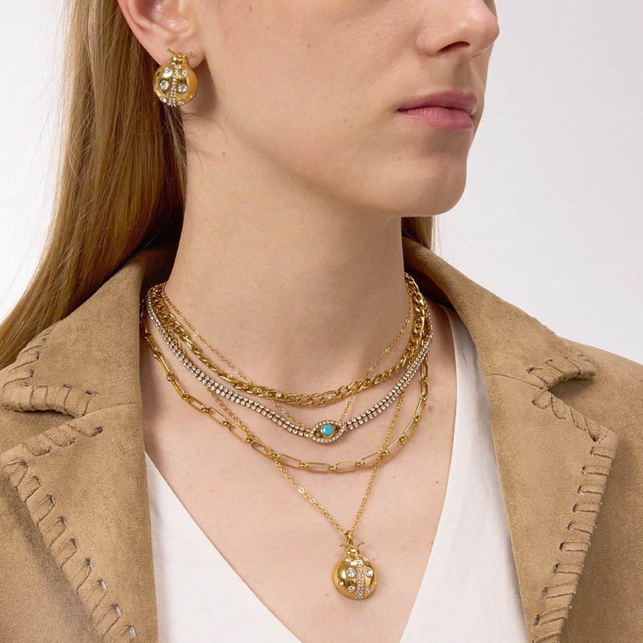 Lucky Charm Necklace & Earrings Set