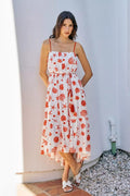 SO ME Shell Print Midi Dress