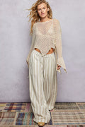 POL High-Low Cotton Knit Top