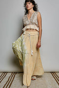 POL Shimmer Tiered Reverse Ruffle Maxi Skirt