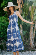 SO ME Abstract Print Midi Dress