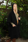 Women's Cozy Hooded Ruana Poncho