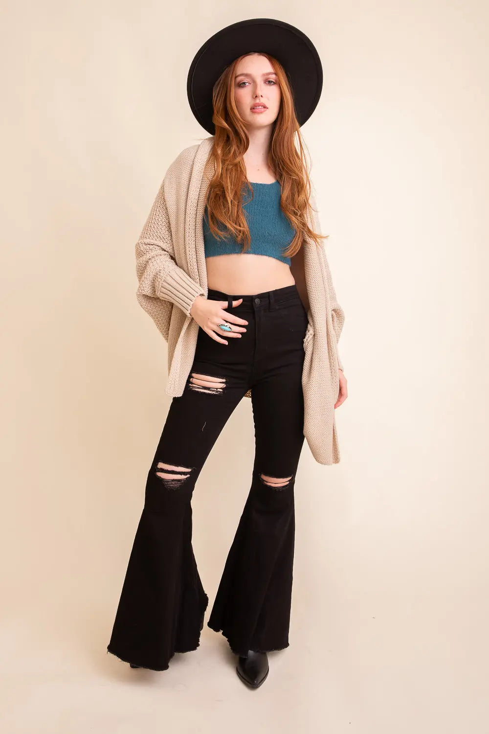 Women's Oversized Batwing Knit Cardigan