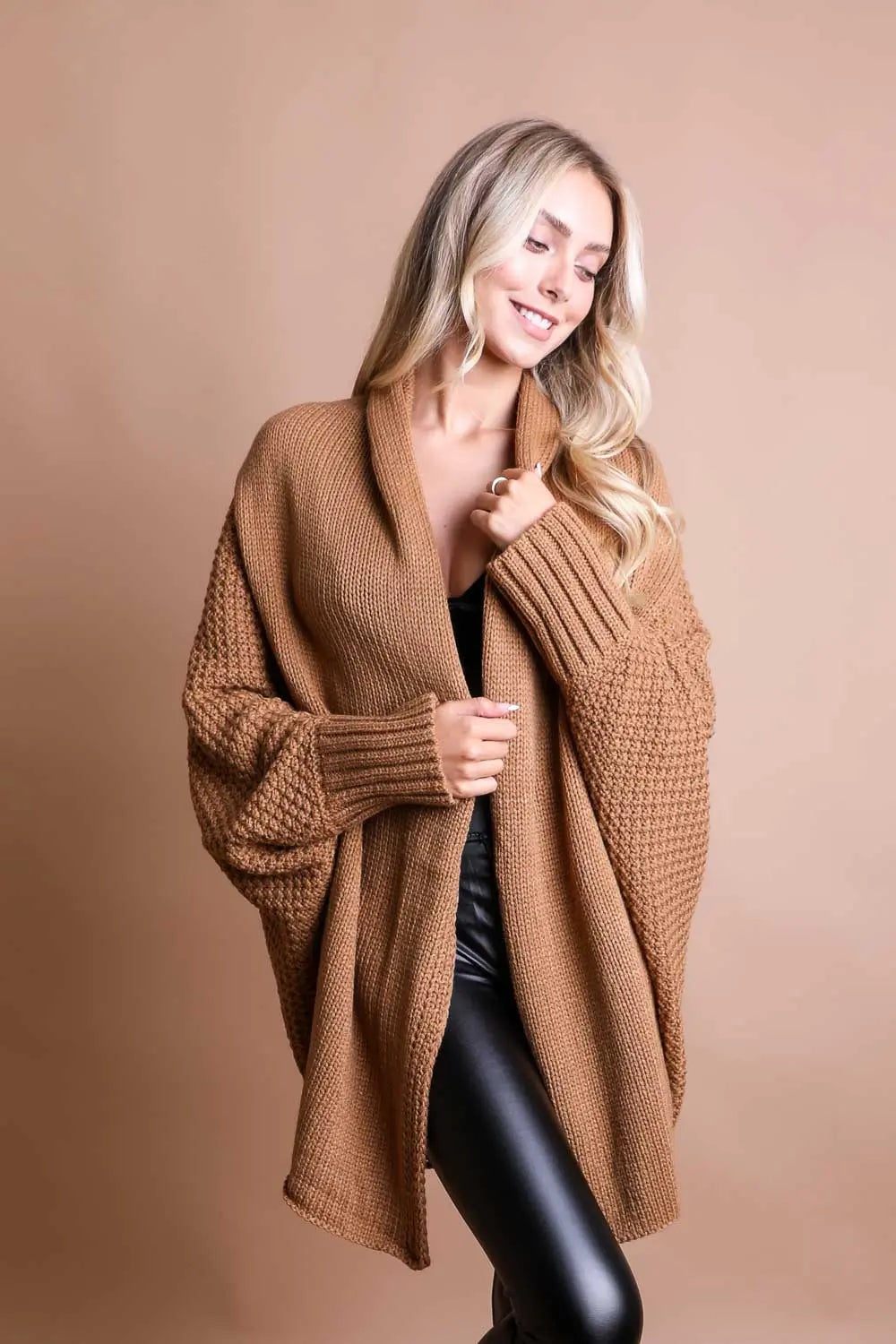 Women's Oversized Batwing Knit Cardigan