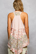 POL Ribbed Tank with Woven Print Patch