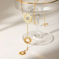 Solana Sunburst Lariat Necklace