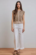 SO ME Ruffled Bottom Mid Rise Jeans