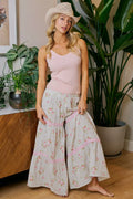 BiBi Rose Printed Gauze Maxi Pants