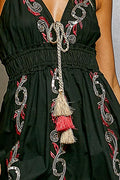 POL Tassel Tie Midi Dress