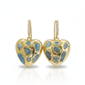 Worthy Gold Larimar Heart Drop Earrings