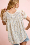 BiBi Ivory Bloom Blouse