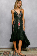 POL Tassel Tie Midi Dress