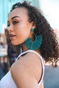 Boho Fan Tassel Statement Earrings