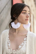 Boho Fan Tassel Statement Earrings