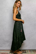 POL Tassel Tie Midi Dress