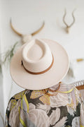 Women's Boho Flat Brim Buckle Hat