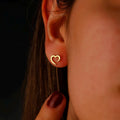Seraphina Minimalist Heart Studs
