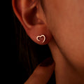 Seraphina Minimalist Heart Studs