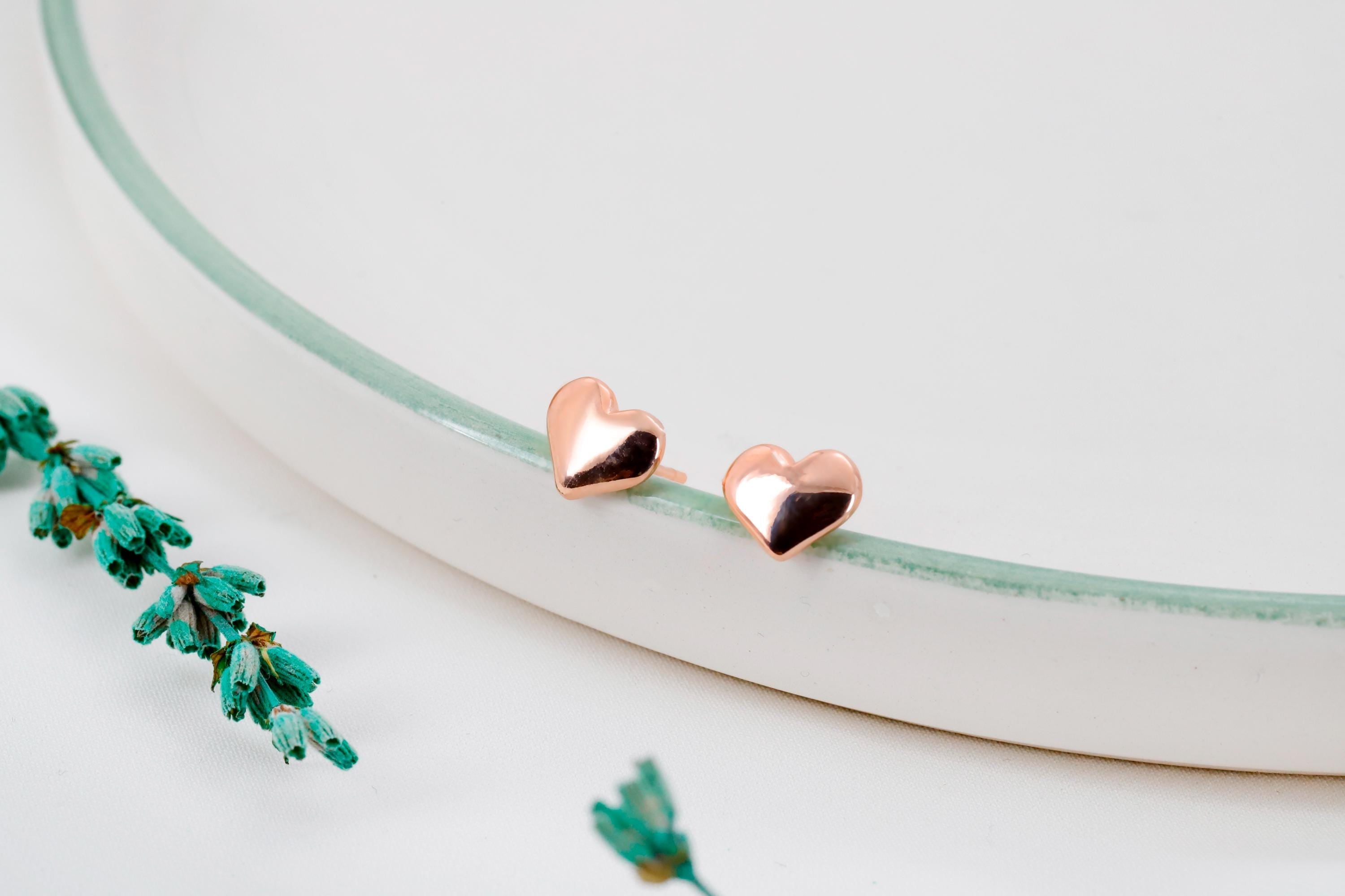 Selah Puffed Heart Earrings