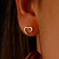 Seraphina Minimalist Heart Studs